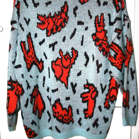 ESPIRIT SPORT VINTAGE 1980'S OVERSIZED SWEATER MEDIUM - Picture 2 of 5